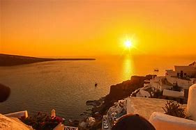 Image result for Panoramic Sunset Santorini Greece