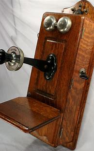 Image result for Antique Oak Wall Telephone