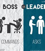 Image result for Boss vs Leader Graphic