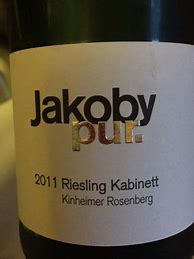 Image result for Jakoby Mathy Kinheimer Hubertuslay Riesling Spatlese trocken Bergspitze
