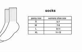 Image result for Sock Size Chart