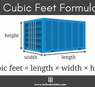 Image result for How to Calculate Cubic Feet Formula