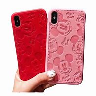 Image result for Leather Flip Phone Case Mickey Mouse