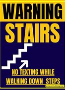 Image result for Stair Safety Signs