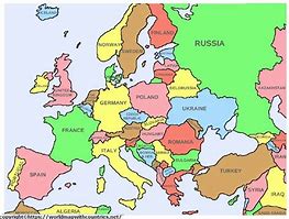 Image result for Europe Map. Not Labeled