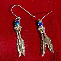 Image result for Silver Feather Earrings