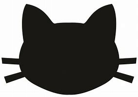 Image result for Simple Cat Face Silhouette