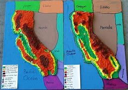 Image result for California Map for Kids Relief