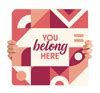 Image result for Handheld You Should Be Here Sign
