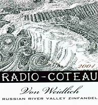 Image result for Radio Coteau Zinfandel Von Weidlich