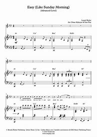 Image result for Easy Like Sunday Morning Piano Sheet Music