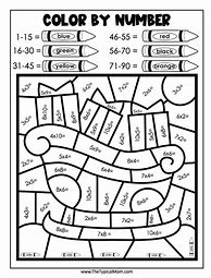 Image result for Colour by Numbers Printable Christmas Multiplication
