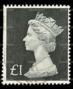 Image result for Large Gold Stamp of Young Queen Elizabeth