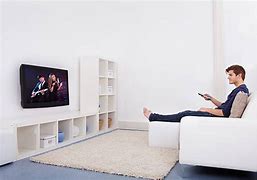 Image result for Couch with TV Side View