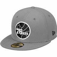 Image result for Philadelphia 76Ers Hat Black and Grey