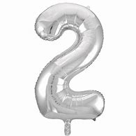 Image result for Silver Number Balloons
