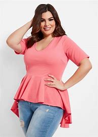 Image result for Plus Size Peplum Tops for Women