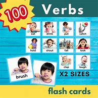 Image result for Verbs Flash Cards