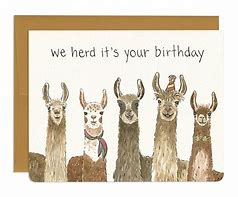 Image result for Llama Birthday Card