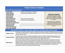 Image result for Project Charter Template Excel