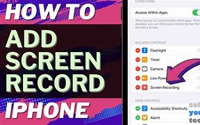 Image result for How to Add Screen Record iPhone