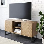 Image result for Wood and Metal TV Console