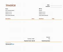 Image result for Blank Invoice