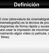 Image result for Definición De cIne