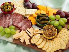 Image result for Summer Sausage Cheese and Crackers