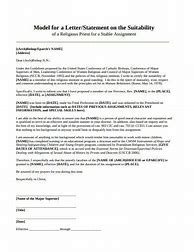 Image result for Letter of Suitability Example