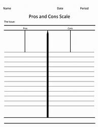 Image result for Pros and Cons Note Paper Templates