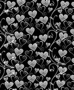 Image result for Heart Pattern Black and White