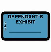 Image result for Government Exhibit Sticker Actual Size