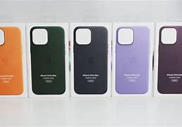 Image result for iPhone 13 Blue with Black Leather Case