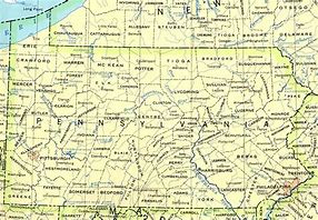 Image result for Pennsylvania in USA Map