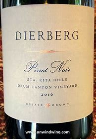 Image result for Dierberg Pinot Noir Drum Canyon Sta Rita Hills
