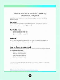 Image result for Standard Operations Manual Template
