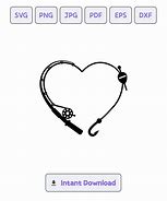 Image result for Fishing Heart Decal