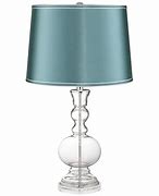 Image result for Clear Glass Teal Lamp