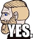 Image result for Yes Face Meme Chad