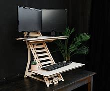Image result for Adjustable Wooden Laptop Stand