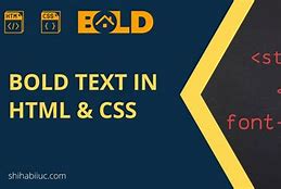 Image result for HTML Bold Font