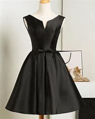 Image result for Black Satin Short Dress