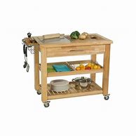 Image result for Pro Chef Natural Wood Kitchen Cart with Chop and Drop System