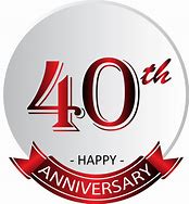 Image result for 40th Anniversary PNG