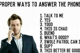 Image result for Funny Ways to Answer Phone