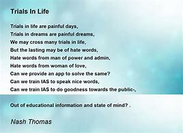 Image result for Trials of Life Poems