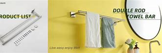Image result for Towel Rods Bathroom