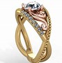 Image result for Rose Gold Ring with Black Stone