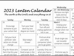 Image result for Lent Calendar 2023